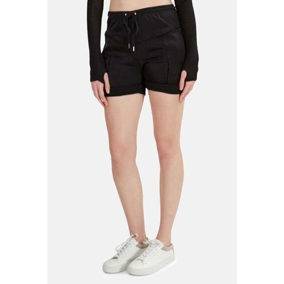 Alexander Wang Silk Drawsting Shorts Black Medium - Picture 9 of 9